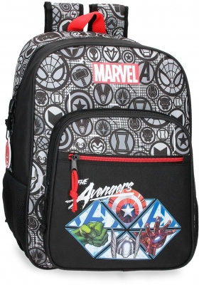 Ghiozdan scoala baieti, Marvel Avengers Heroes, negru